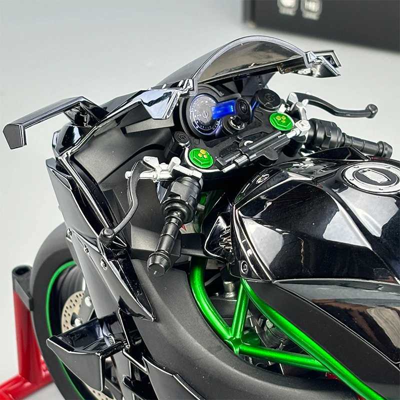 Spray 16 Kavvasaki Racing Ninja 500 H2R Motorcycle Simulation Sound Light Fast And Furious Kid Gift Collection value Display J251129