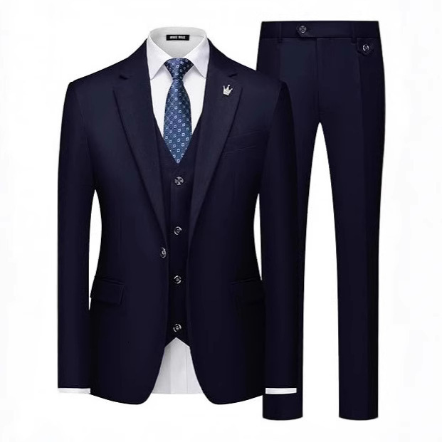 Designer mens suit set Single Row Set Three Piece Wedding Groom Best Man Workplace Business fashion Style