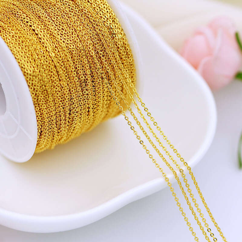 color protection pure copper plated true gold oshaped necklace bracelet diy bead jewelry peach heart tail chain