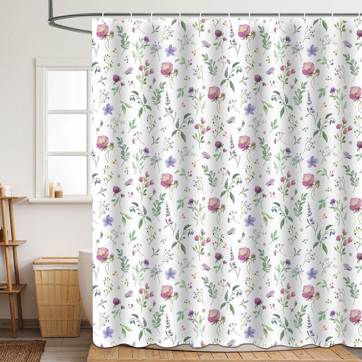 YL-37836 Polyester Marine Print Thickened Waterproof Shower Curtain - Multiple Styles Available for Wholesale Bathroom Curtains