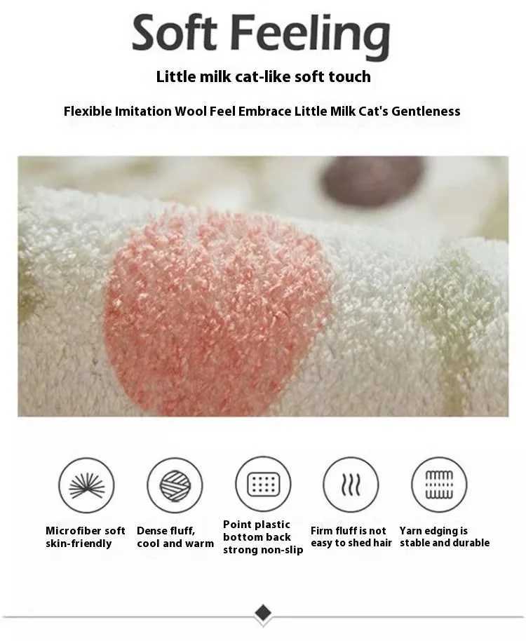 VIKAMA UNO Aesthetic Door Mat Faux Cashmere Bedro Bedside Rug Bathro Absorbent Warm Floor Mat Bathro Foot Mat H251129