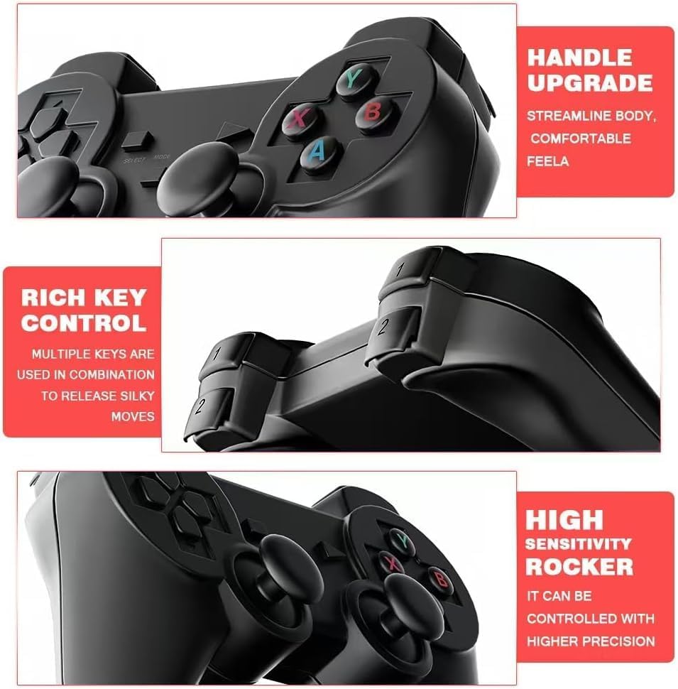Retro Video Game Console, Mini Plug and Play Game Stick,Dual 2.4G Rechargeable Wireless Controllers, 4K HD HDMI Output,Nostalgia Stick Game ,Built in 