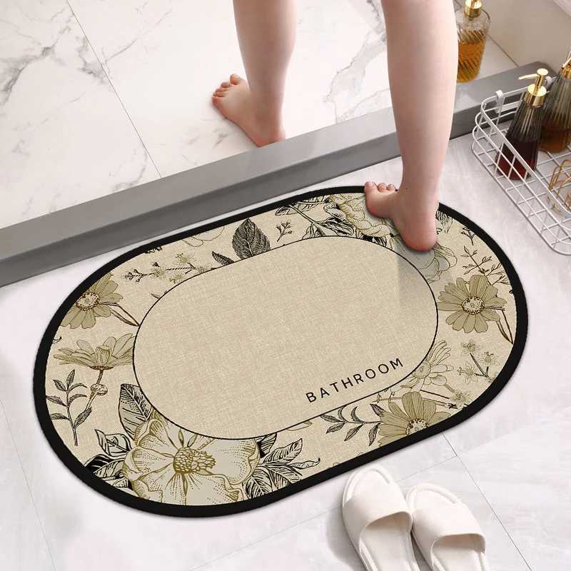 Bathro floor mat bathro door foot mat diat d absorbent non-slip mat toilet door mat quick-drying carpet mat H251129