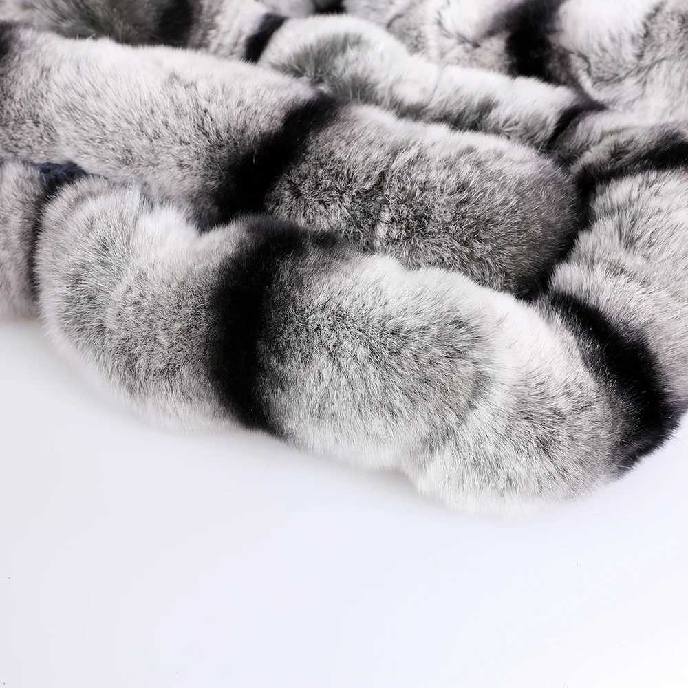Genuine Womens Winter Warm Soft Real Rex Rabbit Fur Hand Sew Scarf Girls Scarves Wraps Fashion Neck Warmer Shawl ScarfsJ251129