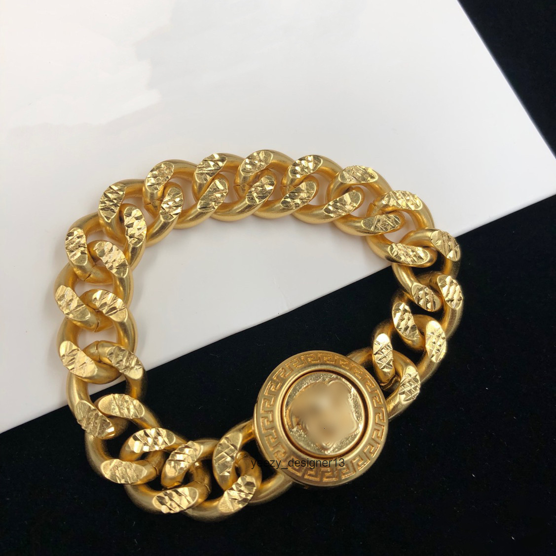 designer charm bracelets luxury jewelry for men women gold silver woman new bracelet with head portrait round pendant necklace and women per versacely versace2 TM49