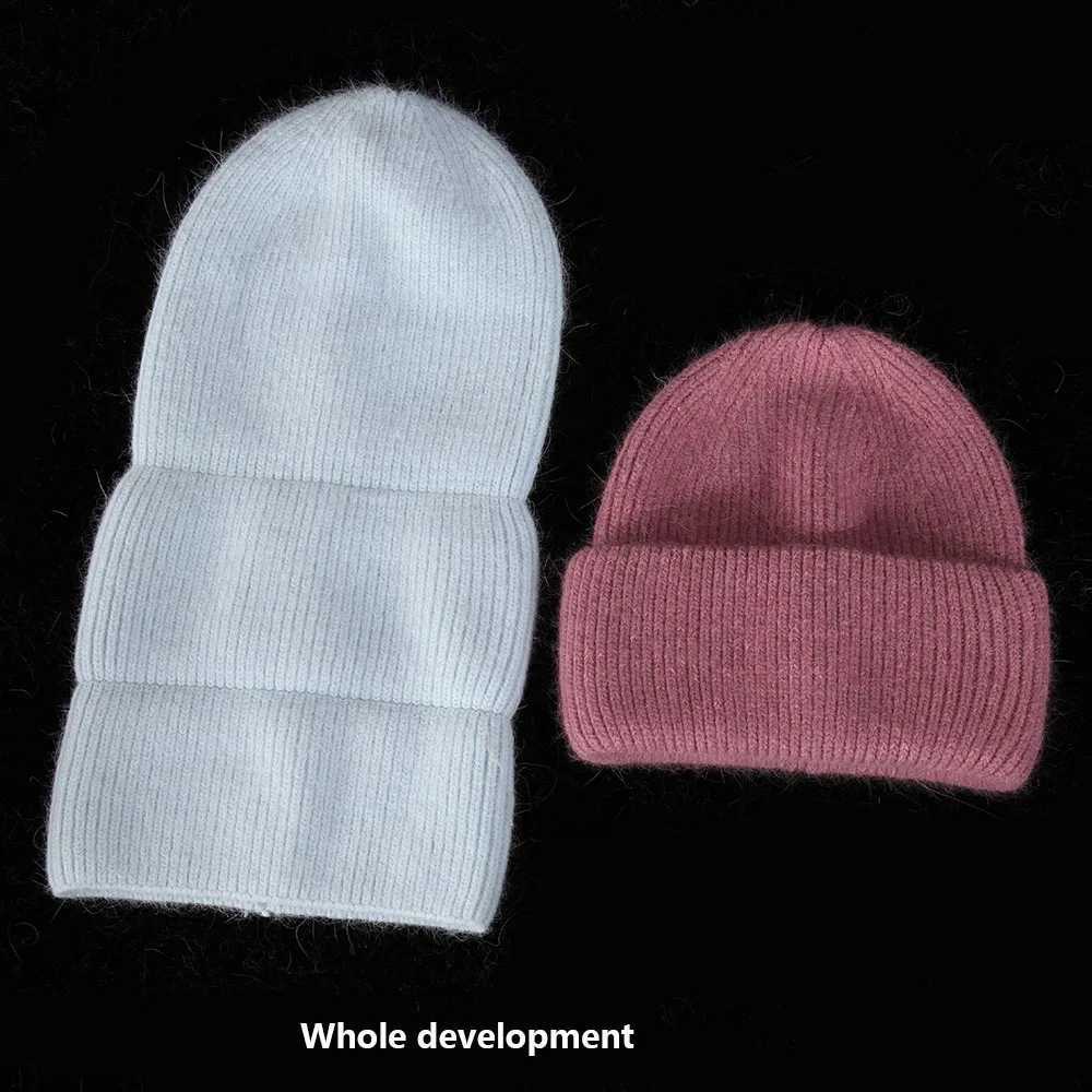 Hot Selling Winter Hat Real Rabbit Fur Winter Hats For Women Snowflake Warm Beanie cold Hats Women Solid Adult Cover Head CapXJ251129