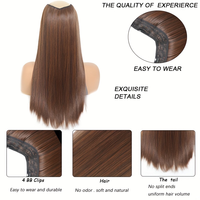 Women's Synthetic Heat-resistant Braided Hair Extensions with 4 Bb Clips - Available in 16