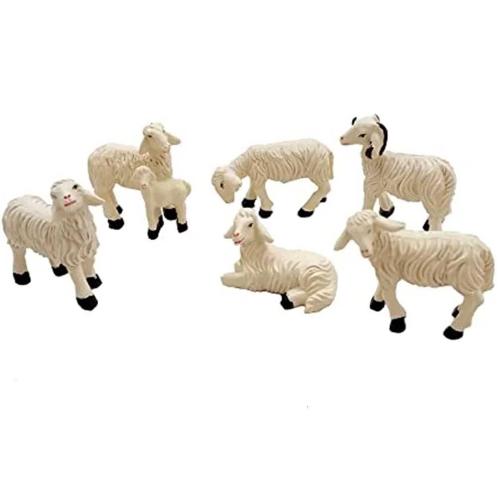 Miniature Garden Figurines Garden Sheep Statues Outdoor Decor Art Outdoor for Fall Winter Garden Decor H251129
