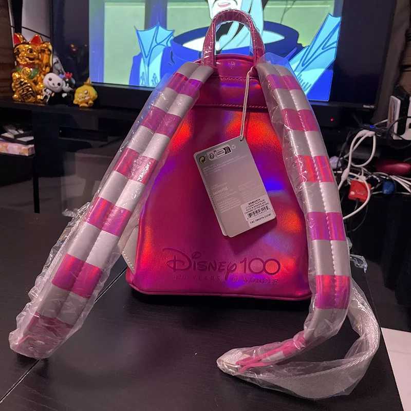 Disney Loungefly Disney 100 Limited Edition Cheshire Cat Rucksack Alice Im Wunderland Cartoon Backpack Girl Leisure Backpack Xmas GiftXJ250429