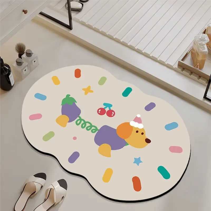 Toilet floor mat Household bathro door non-slip mat Soft diat d absorbent foot pad Wash basin Toilet carpet H251129