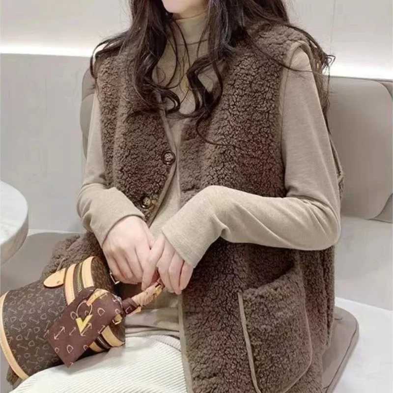 Warm Padded Cotton Vest for Women Quilted Youthful Pretty Elegant New Outerwear Waistcoat Woman Demi-season Korean Style CasualT251129