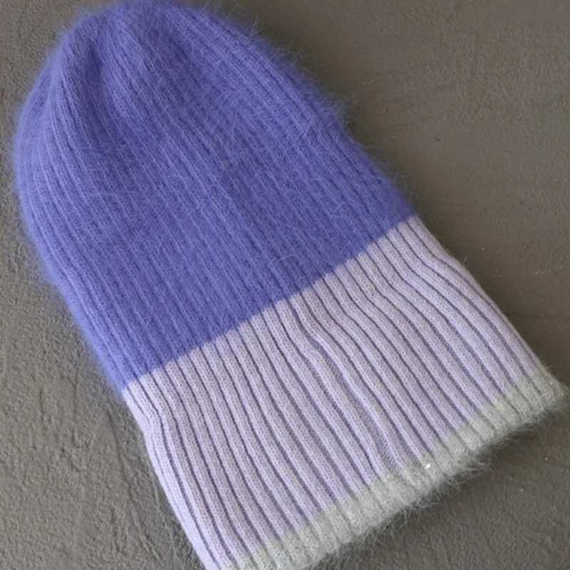 2025 Sequin Angora Fluffy Winter Hat for Women Skullies Beanies Knitted Hat Outdoor Windproof Thick Warm Knit Cap cold weatherXJ251129