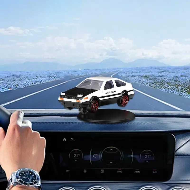 Realistic AE86 Drift Car Rotating Dashboard Ornament Gyroscope Alloy Car Model Interior Center Console Decorative Christmas Gift J251129