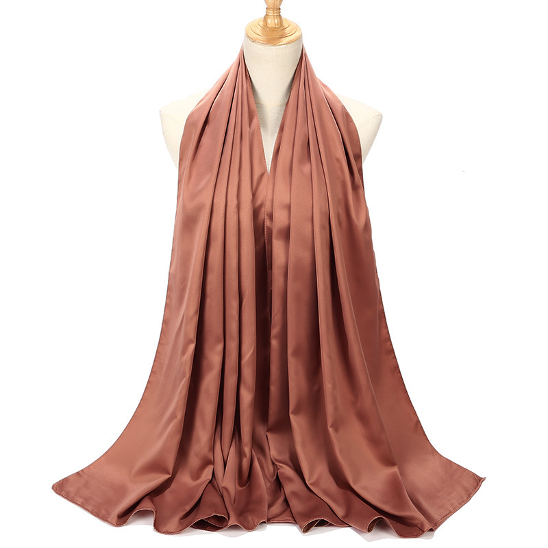 K569 2024 new pure color satin scarf matte satin scarf Malaysia headscarf wholesale