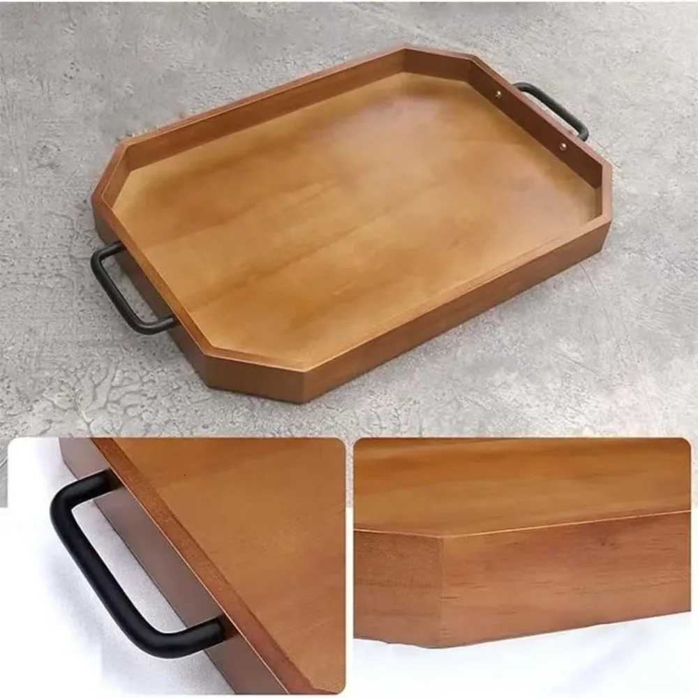 Food Trays Vintage Wooden Pallet Large Capacity Elegant Bread Tray Exquisite Eating Basket Kitchen Y251129