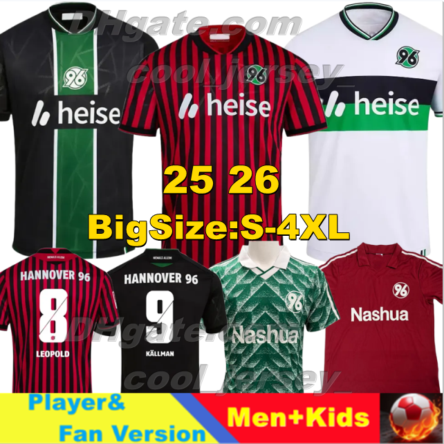 XXXL 25 26 Hannover 96 Soccer Jerseys KALLMAN NGANKAM HALSTENBERG STERNER 2025 2026 ROCHELT NIELSEN MOMULUH Men Uniforms KNIGHT LEOPOLD R.MATONDO Football Shirt 3XL