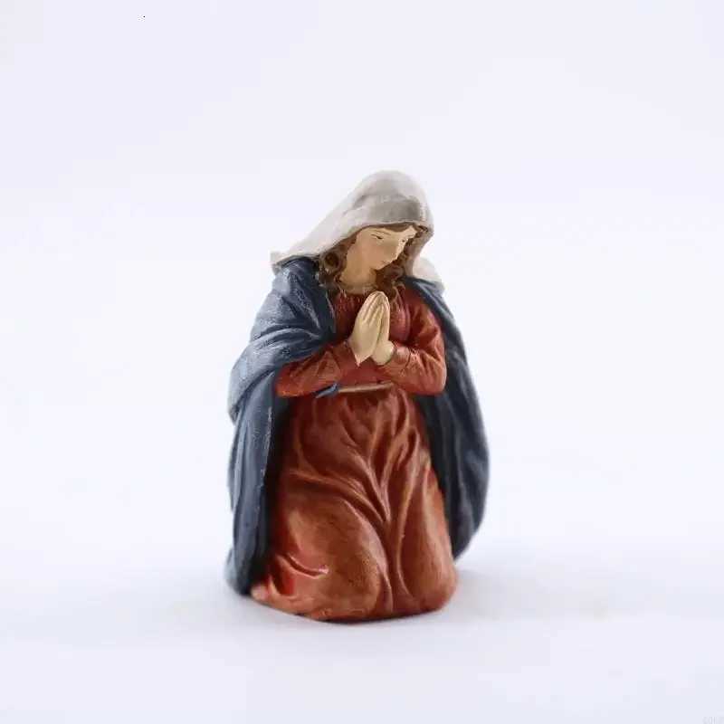 Resins Nativity Scene 3 Piece Figures Set Religious Holy Family Scptures Ornaments Christmas Tabletop Decorative Art H251129