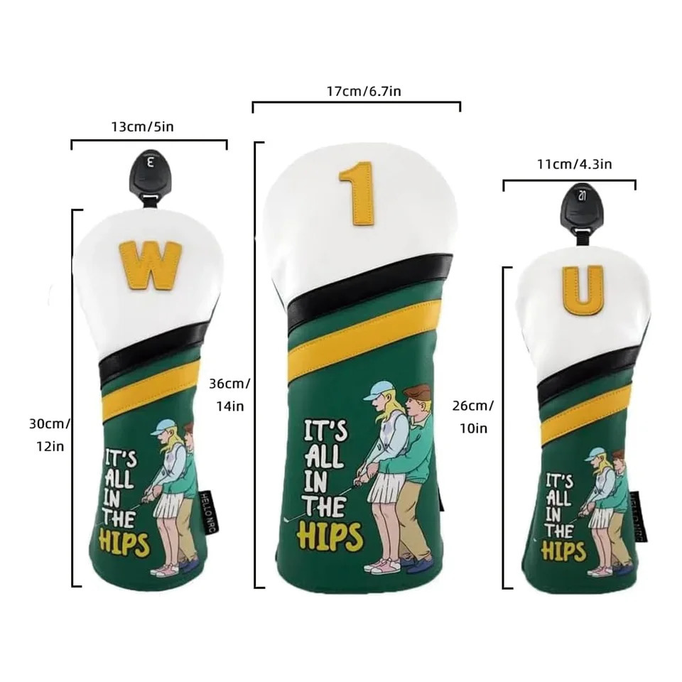 1pc Golf Head Covers for Driver Woods Premium PU Material cover ned to Fit All and Drivers 251129
