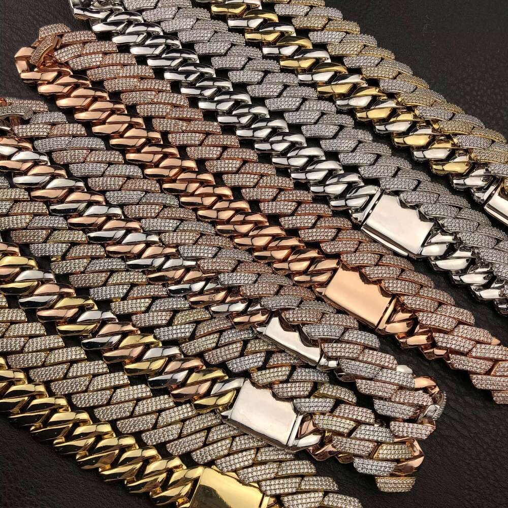 Moissanite Cuban Necklace S Sterling Sier cuban moissanite chain Hip hop Jewelry with Free delivery