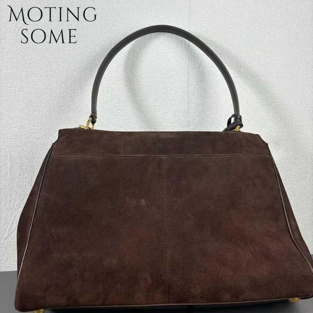 Motingsome New Women Suede Leather Bag Shoulder Handbag and Purses Luxury Designer Bags Chic Fashion Lady Trend Satchel 2024 New K251128