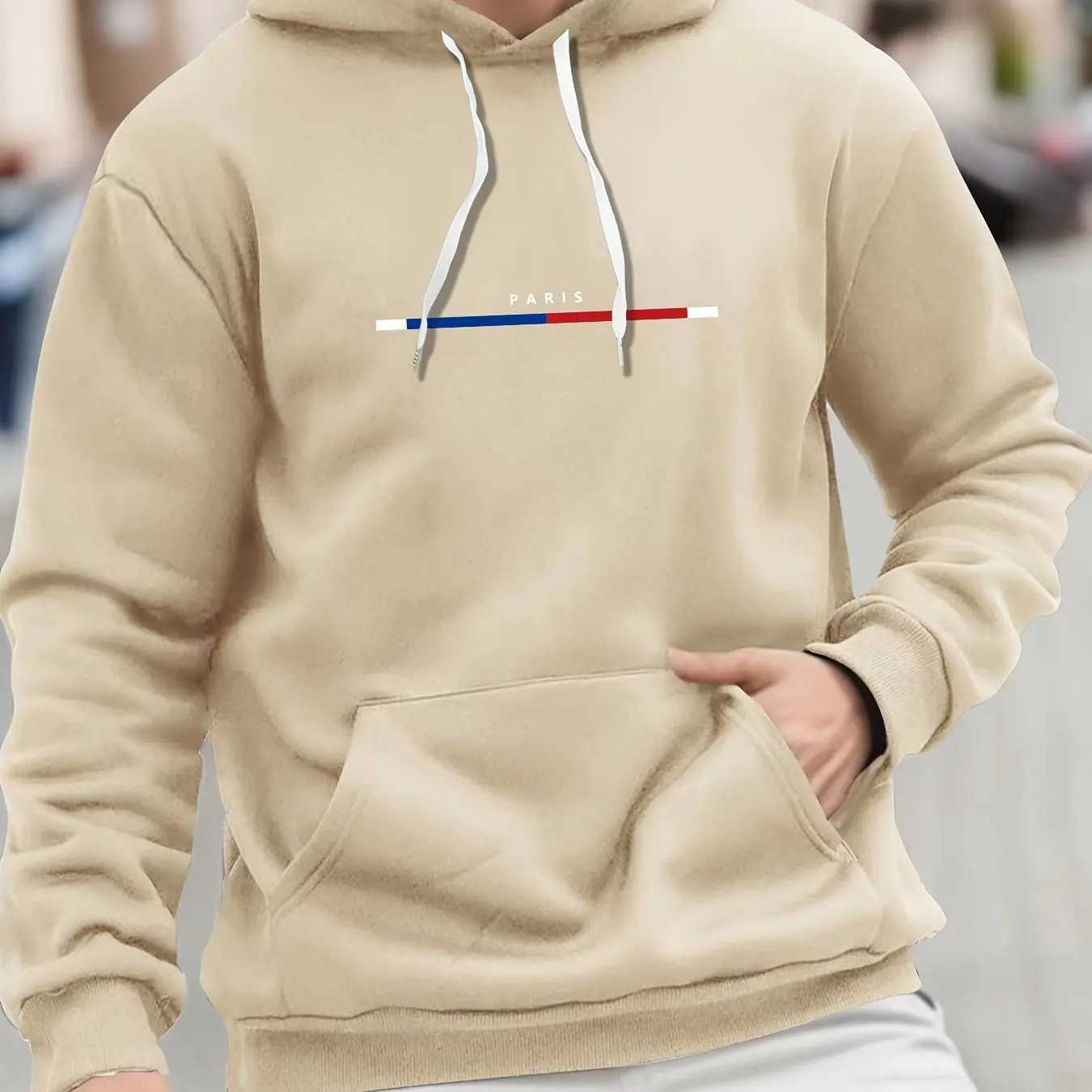 Paris Print Hoodies Tshirt For Men Casual Autumn Winter M260312