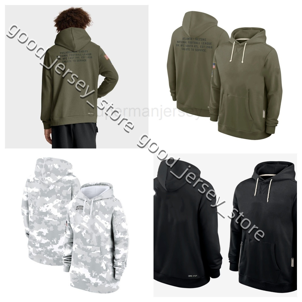 Olive 2025 Salute to Service Sideline Standard Issue Hoodie Black 2025 Crucial Catch men women youth kids Gray Brown Custom Football Hoodie Jackets S-4XL