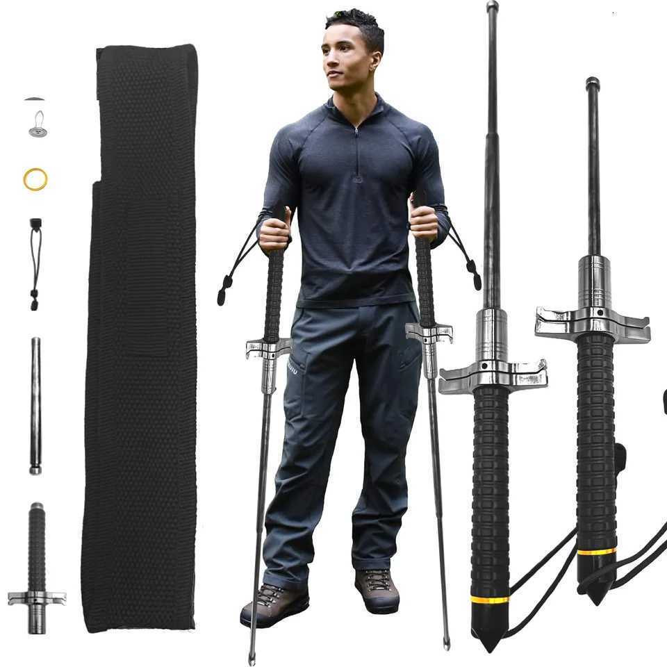 Suitable for all terrains 26 - 37 inch retractable stainless steel walking sticks non-slip and wear-resistant convenient to s X251128