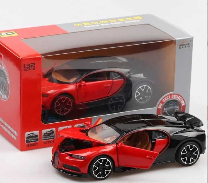132 Bugatti Chiron Sports Car Metal Toy Alloy Car Diecasts Toy Vehicles Car Model Sound and Light Model For Children J251129