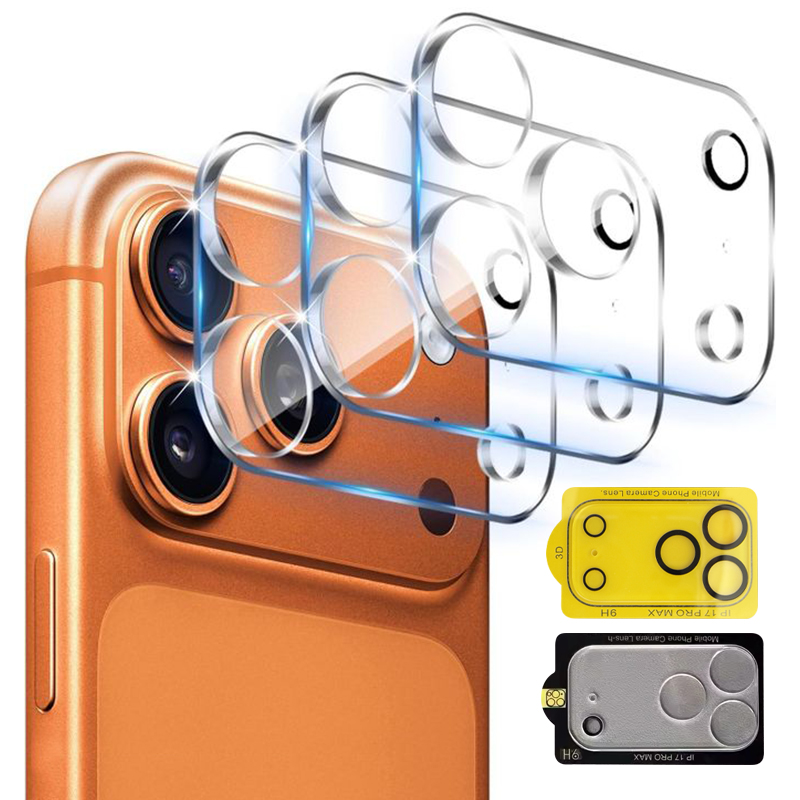 Phone Lens Screen Protector For iPhone 17 Pro Max 16 15 14 13 12 Mini 11 Rear Case 3D Transparent Scratch-Resistant Back Camera Tempered Glass Film Cover