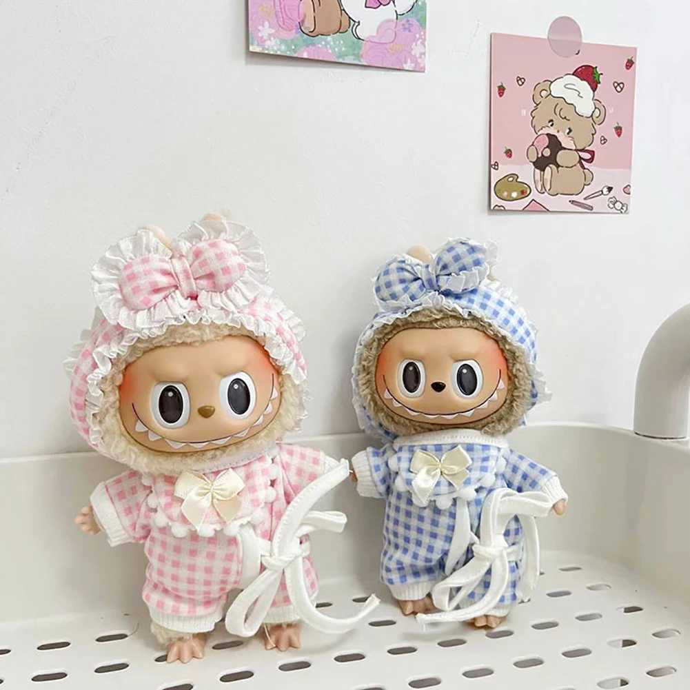Labubu Fashion Accessories Spring and Autumn Pajama Set 17/38cm Labubu Doll Clothing Labubu Ropa X250429