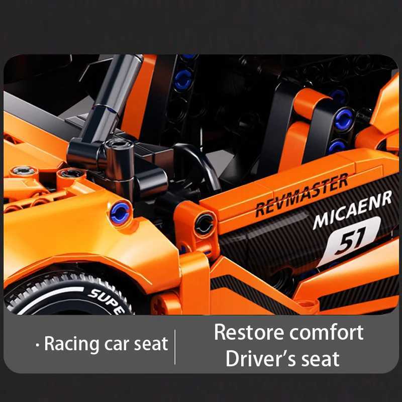 2025 New 1200PCS McLaren Sports Car Building Blocks Set 114 Scale Racing Car Model Kit for Kids Adult Racing Vehicle Toys Gifts J251129