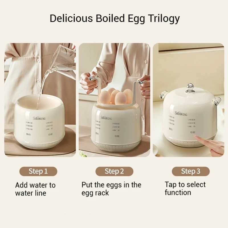 220V small household egg steamer multifunctional breakfast machine non stick reservation timed insulation electric egg boiler C251129