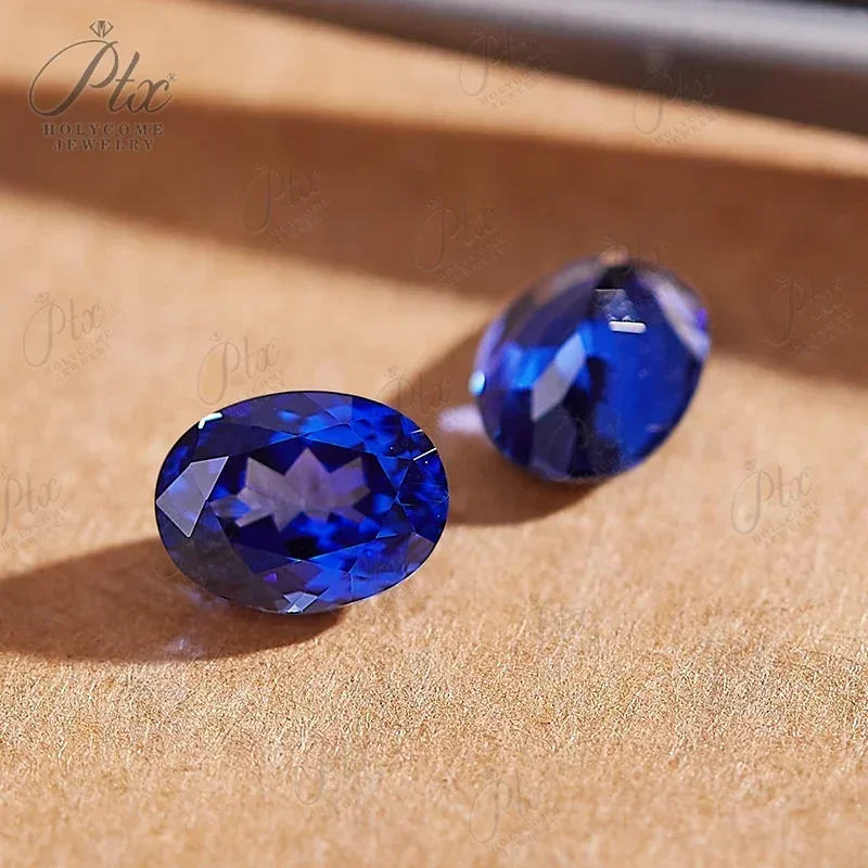 Oval Shape New Lab Grown Sapphire Royal Blue Color Loose Synthetic Gemstones Charm for Diy Jewelry Making AGL Certificate Wholesale Manufacturer