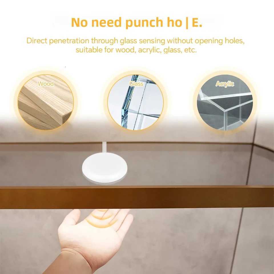 24V Solid COB Neon LED Cabinet Strip Light Pure Silicone Gel Tube With Dimmable Touch Hand Sweep Sensor 25mm Board Penetrable M251129