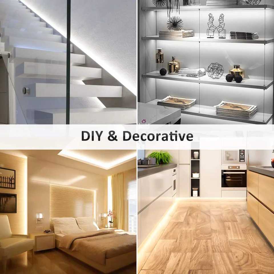 COB LED Strip Light 480leds/m Linear Dimmable High Brightness Flexible Warm/Naturel/Cool White 24V 8mm COB Lamp RA90 Decor room M251129