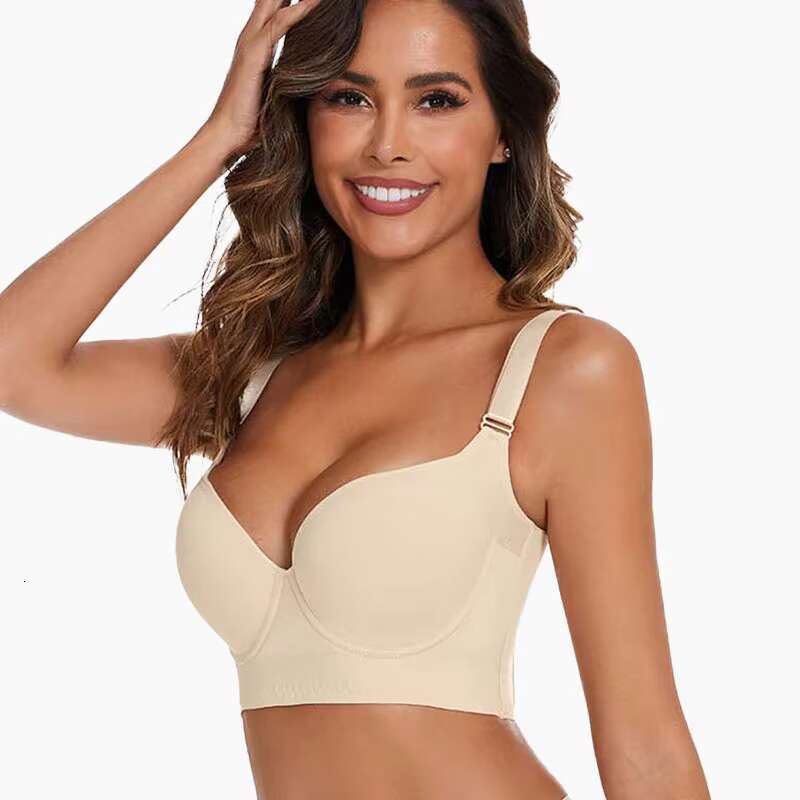DHEssentials King Mcgreen Star Full Coverage Push up Bras Hide Back Deep Cup Shapewear Fat Smoothing Uplift Underwire Bra for Big Bust