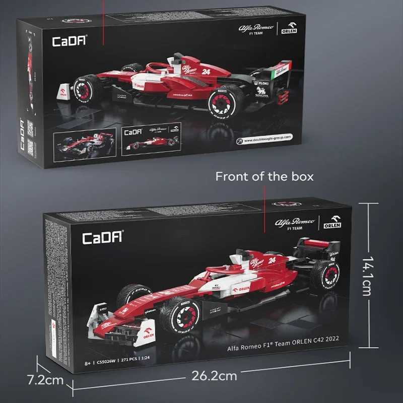 124 Alfa Romeo Formula-1 Racing Car F1 Racing Car C42 Sports Car Model Building Blocks City Racing Car Bricks Toys Kid Gift J251129