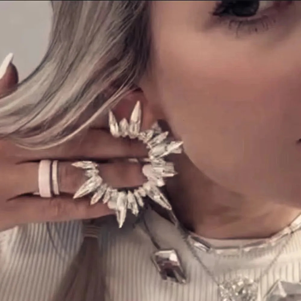 Fashion Women Shiny Rhinestone Sunshine Styles Dangle Earrings Jewelry Boutique Evening Dress Statement Earrings Accessories251128