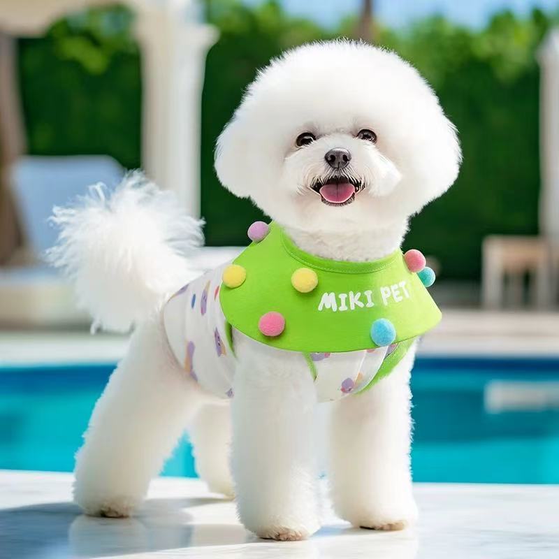 T00103Dog clothes spring thin pet small dog Bichon Schnauzer Teddy French Bulldog 2025 new vest breathable