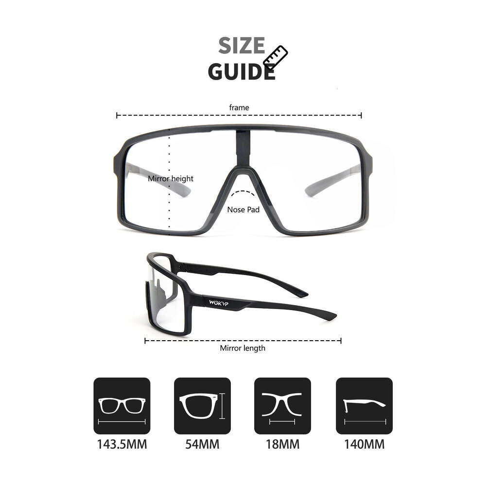 wgkvp new cycling windproof sports glasses uv resistant day and night dualuse color changing full frame goggles