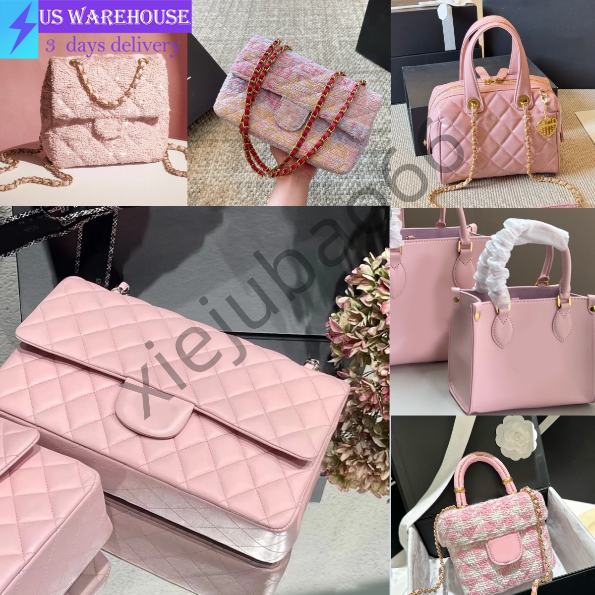 25B designer small shoulder bag lambskin grain pattern double initials buckle women luxury cocktail mini handbag wallet with chain