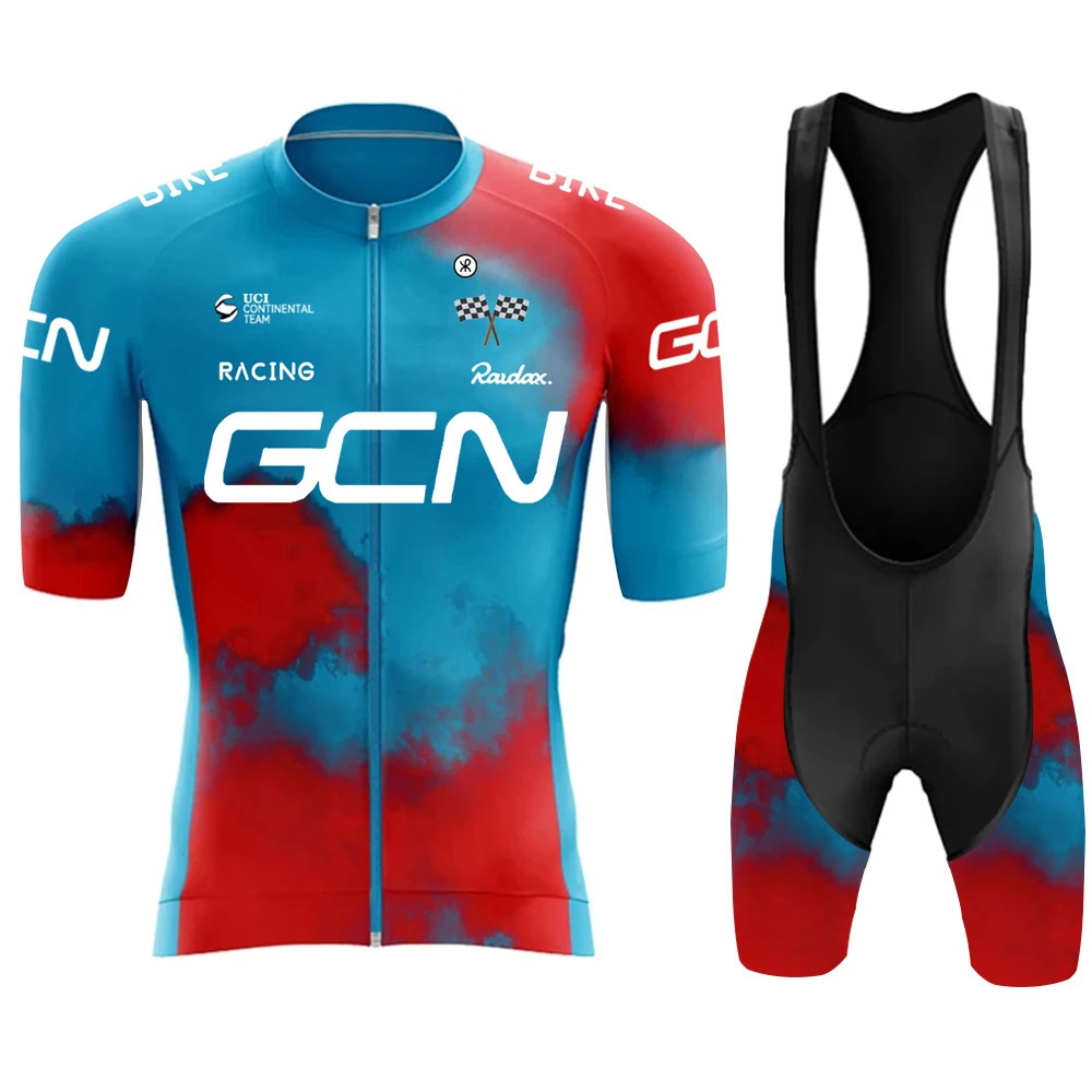 Mens Summer Cycling Short Sleeved Road Bike Breathable Shirt Cycling Team Training Suit Bib Shorts Quick Drying Set 250429