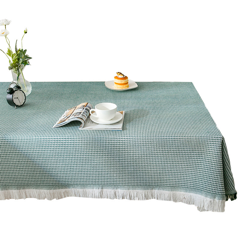 A855 tablecloth knitted fabric tablecloth lace coffee table cover cloth high-grade light luxury desk tablecloth rectangular