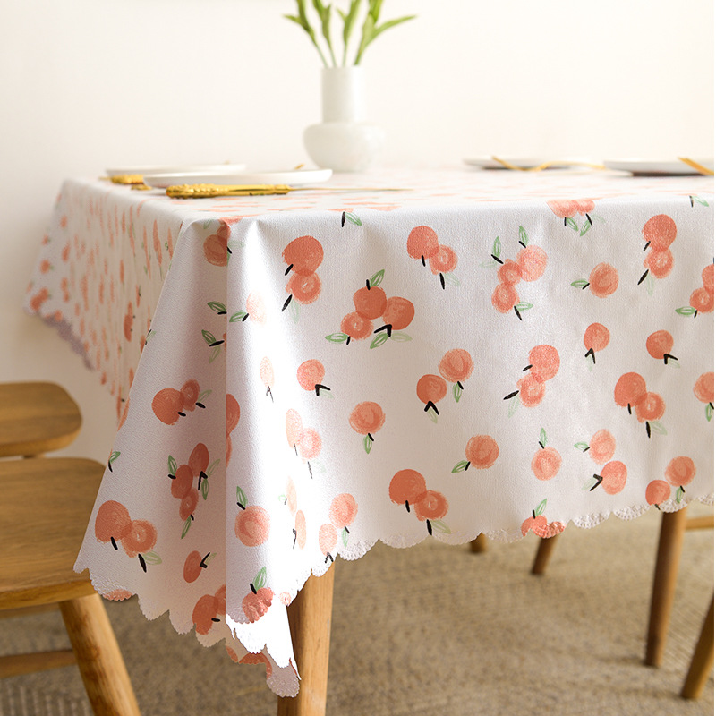 A859 small fresh pastoral pvc tablecloth waterproof and oil-proof washable ins net red desk dining table tablecloth coffee table mat rectangular