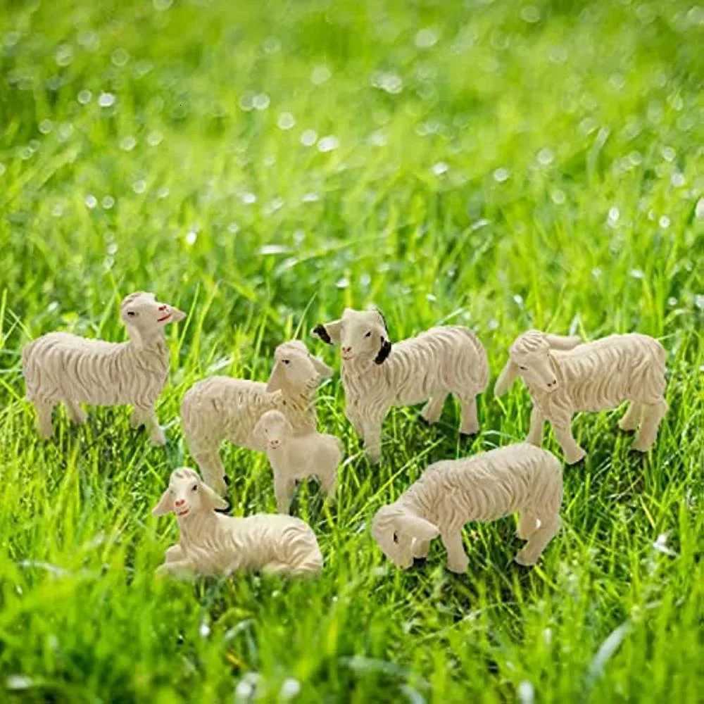 Miniature Garden Figurines Garden Sheep Statues Outdoor Decor Art Outdoor for Fall Winter Garden Decor H251129