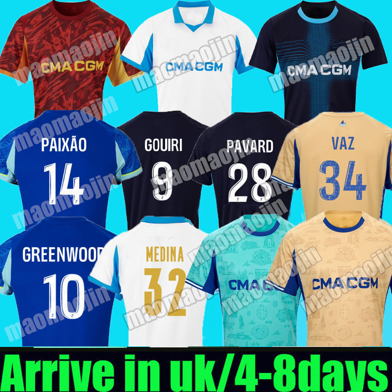 24 25 26 maillot de foot GREENWOOD marseilL e jersey soccer PAVARD MEDINA PAIxao MAUPAY OUNAHI harit 2025 2026 OM man KIDS football shirt hommes enfants GOUIRI ANGEL
