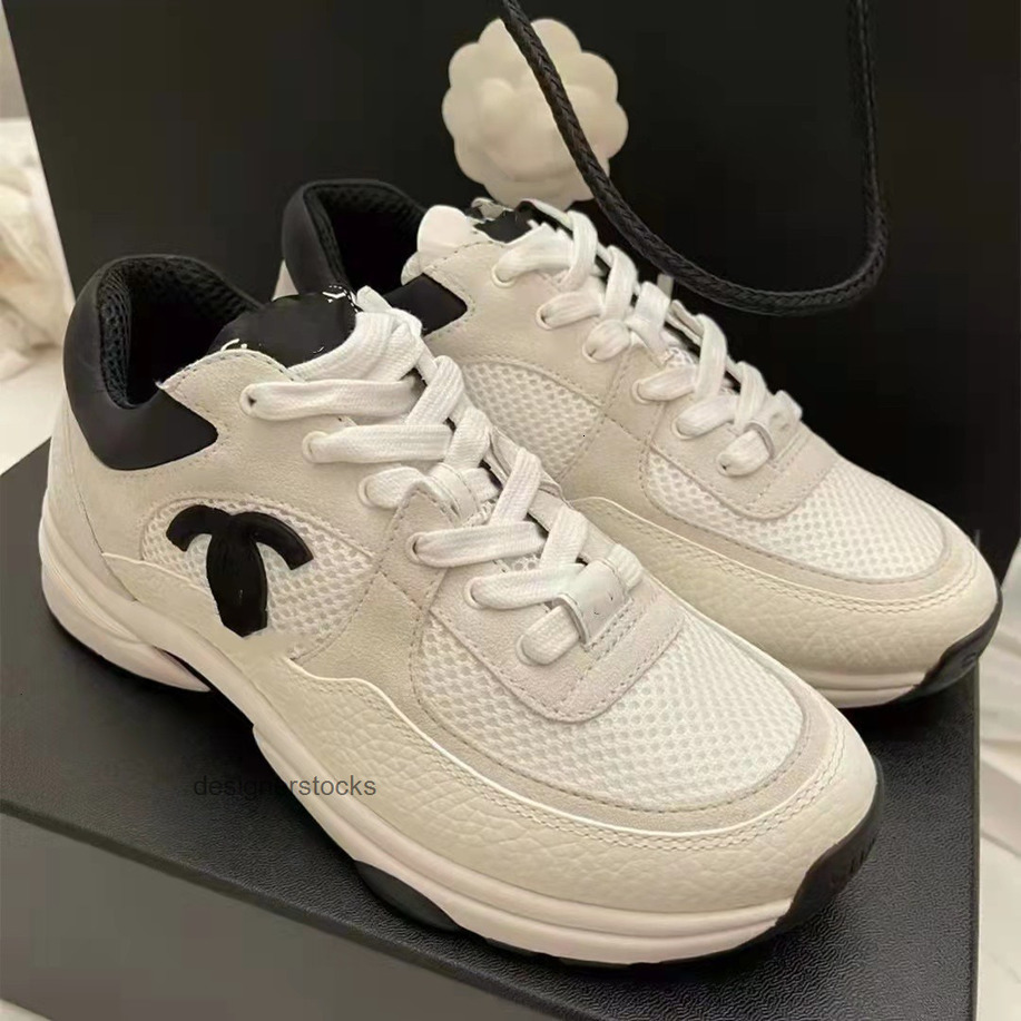 luxury designer channels channeled chanelshoe cc chanels chanelboots women 2025 New Genuine Leather Small Fragrance Sneakers Thick Sole Casual Breathable Me 8Y5K