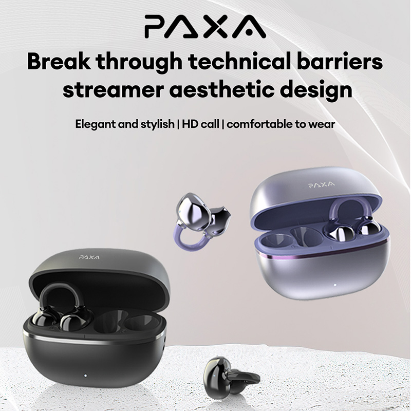 PAXA EarclipC7 Clip-on Design Wireless Earphones Comfortable Wearing & IPX5 Waterproof Sports Earbuds for Work Fitness