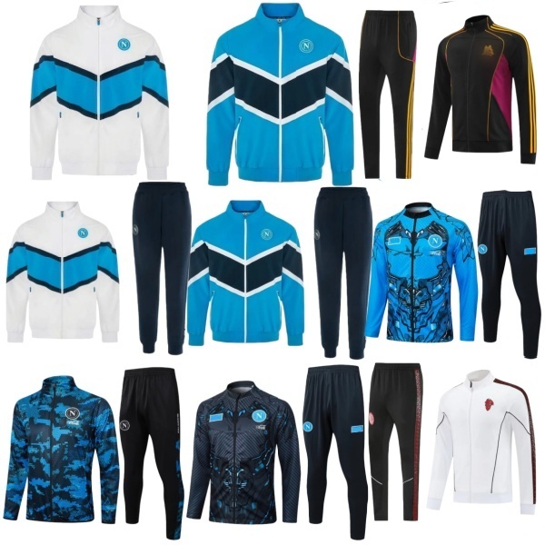 25/26 Napoli EA7 TrackSuit KIDS ADULT JACKET kit 2025 2026 SSC Naples D10S Hommes training suit Formation tuta Chandal survetement LONG ZIPPER MAN CHILD football