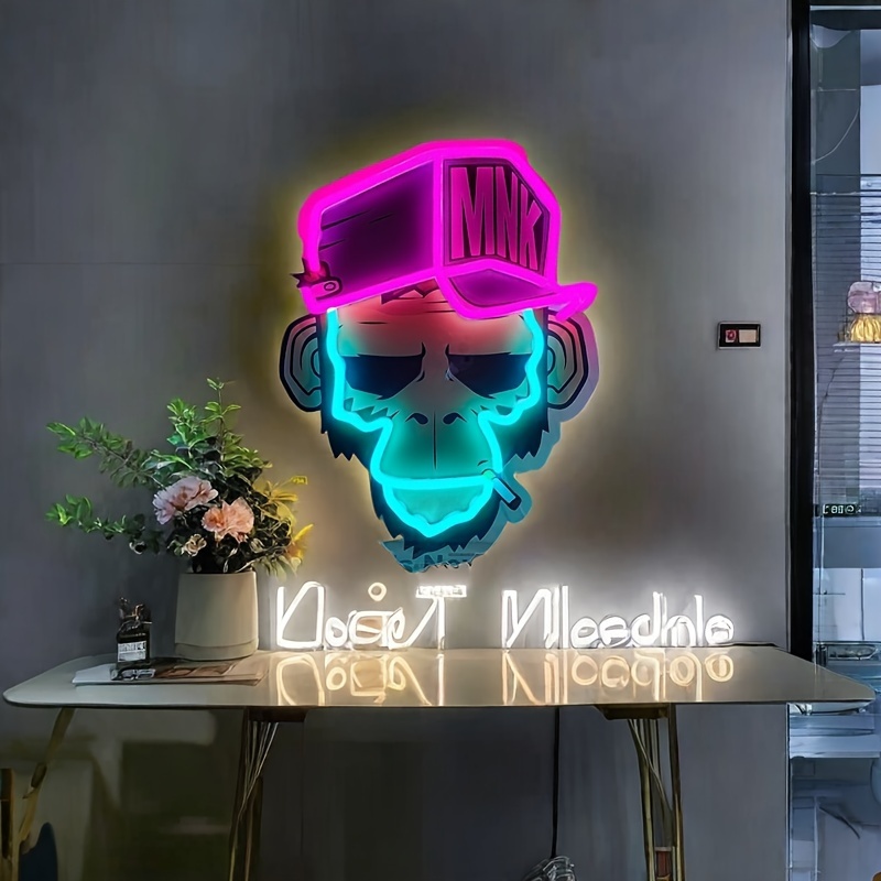 Bear. This super cool LED wall decoration light features an animated little bear. With adjustable brightness, this LED light is suitable for decoratin